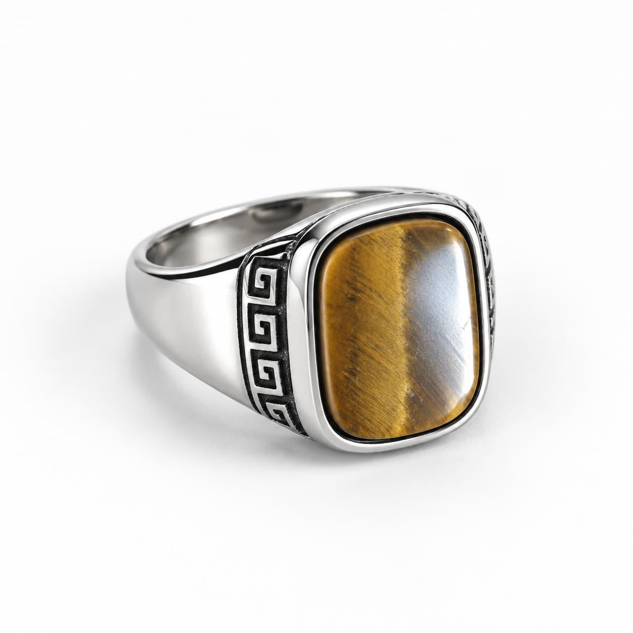 Tiger Eye Signet Ring